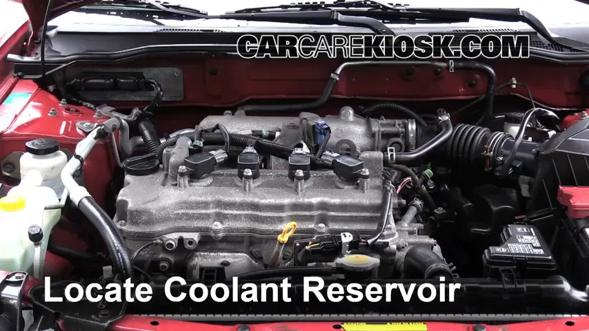 2006 Nissan Sentra S 1.8L 4 Cyl. Antigel (Liquide de Refroidissement) Vérifiez le niveau d'antigel